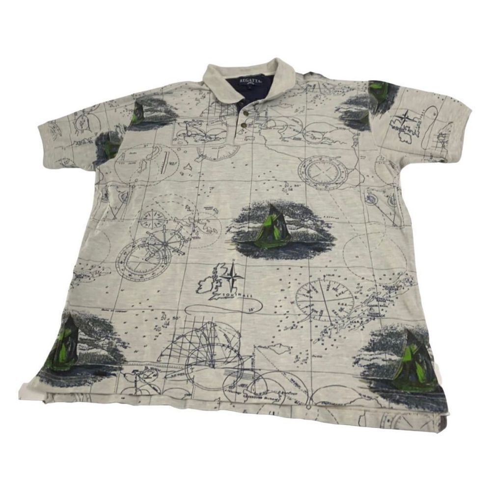 Vintage Regatta Graphic Polo Top